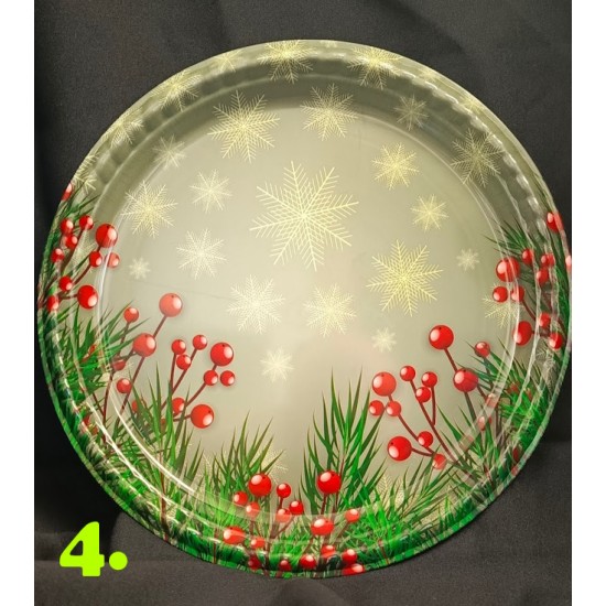 Christmas plate 28 cm 4 ass.