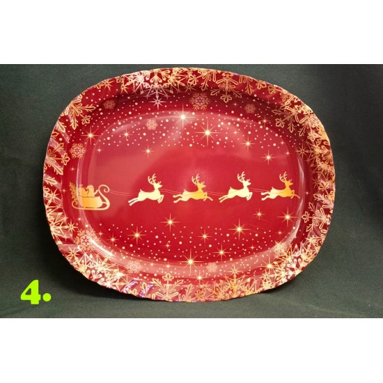 Christmas plate 28 cm 4 ass.