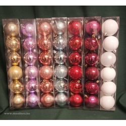 Christmas tree globe 60 mm set of 6 pcs