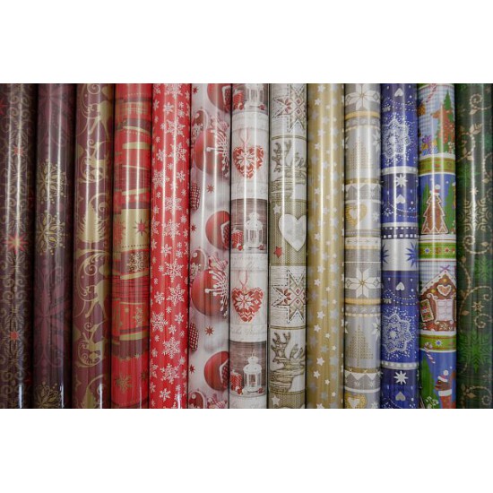 Decorated wrapping paper Christmas 2 m* 0,7 m