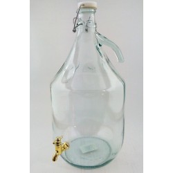 Demizson csappal 5 liter, fehér Demizson csappal 5 liter, fehér