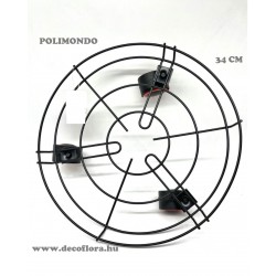 Suport de flori metalic rulant cu diametrul de 34 cm