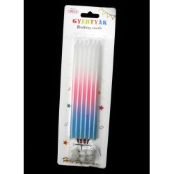 Szülinapi gyertya szett*6 - Szivárvány
