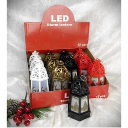 Karácsonyi lámpás Hexa 13*7cm