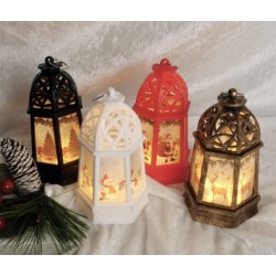 Karácsonyi lámpás Hexa 13*7cm