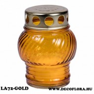 Glass lamp with metal lid LA72 - Gold