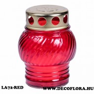 Glass lamp with metal lid LA72 - Red