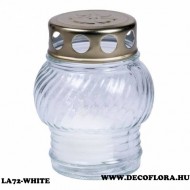 Glass lamp with metal lid LA72 - White