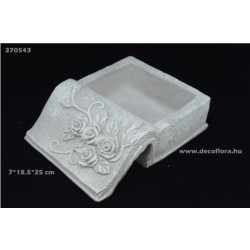 Kőkaspó nyitott könyv  7*18,5*25 cm Kőkaspó nyitott könyv  7*18,5*25 cm