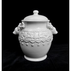 Kerámia tároló Szarvasfővel 20*14*19 cm