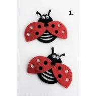 Katica filc dekoráció öntapadós 2db/szett 3féle