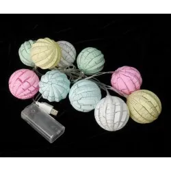 Fényfüzér Habcsók gömb 6cm