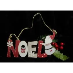 Karácsonyi ajtódísz fából - NOEL 23*14 cm