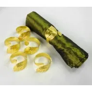 Szalvétagyűrű 6db - Pálmalevél arany