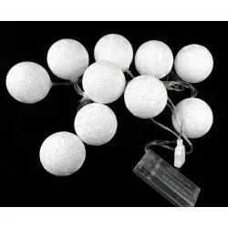Fényfüzér Habcsók gömb 5cm két színben