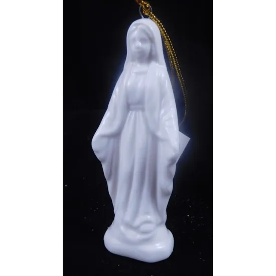 Mária, finomkerámia figura, akasztóval 9 cm