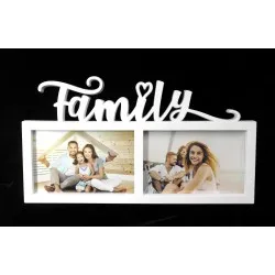 Képkeret osztott - Family  32*18cm