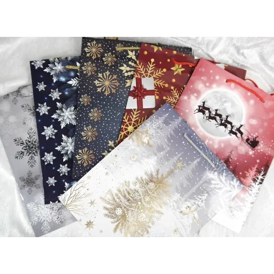 Ajándéktasak Karácsony 2025  L méret - karácsonyi dísztasak