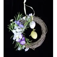 Húsvéti koszorú ajtódísz vesszőből