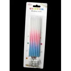 Szülinapi gyertya szett*6 - Szivárvány