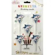 Szülinapi gyertya szett*5 - Cápa