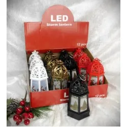 Karácsonyi lámpás Hexa 13*7cm