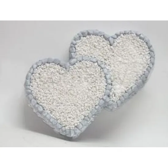 Dupla szív kavicsokkal 39*32*6 cm