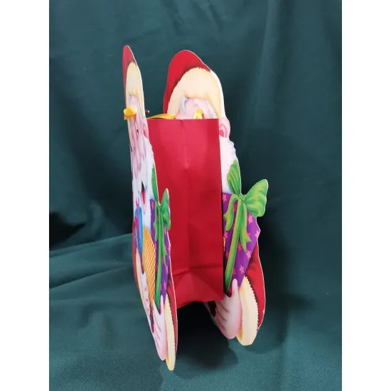 Dísztasak 3D Jókedvű Télapó 30*25*10 cm