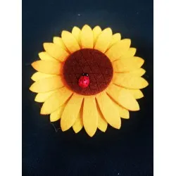 Filc hűtőmágnes Napraforgó 9 cm
