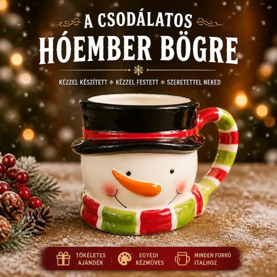 Bögre kerámia Hóember