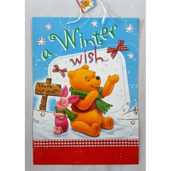 Ajándéktasak Disney Xmas óriás 46*33*10 cm