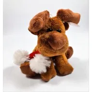 Plüss kulcstartó Réni pomponos sállal