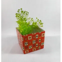 Ajándékdoboz - kaspó - bélelt 16*16cm