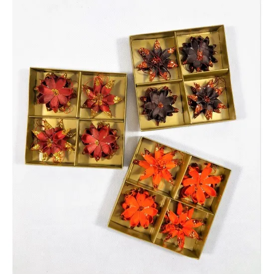 Szalma Csillag karácsonyfadísz szett