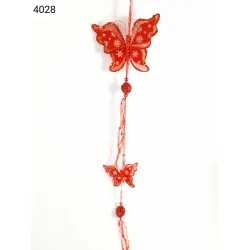 Karácsonyi pillangó girland lila/fehér/piros/narancs