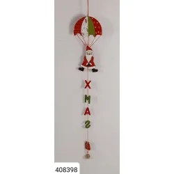 Karácsonyi függődísz fa ejtőernyős figura 55 cm