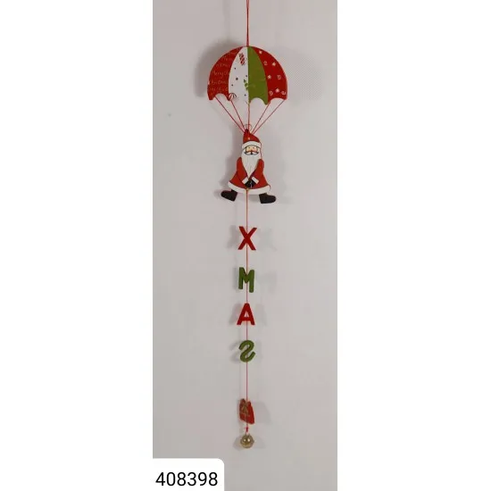 Karácsonyi függődísz fa ejtőernyős figura 55 cm