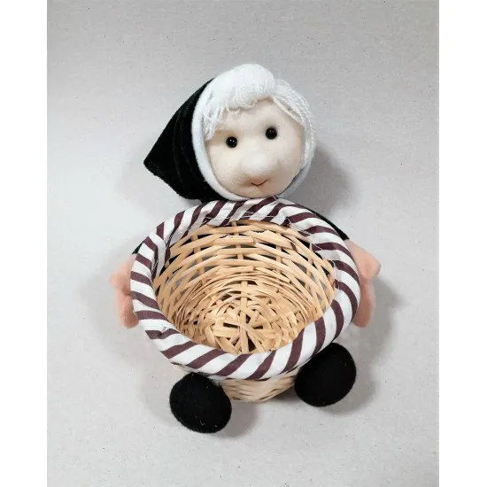 Anyókás fonott kosár