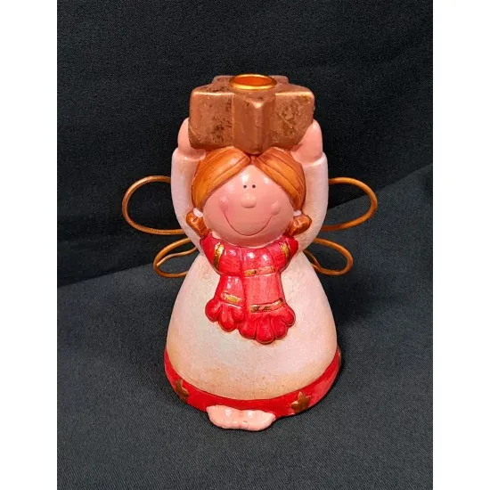 Kerámia angyal gyertyatartó 11cm