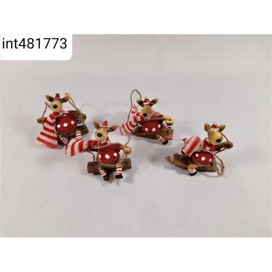 Hintázó polirezin rénszarvas 8cm