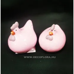 Kerámia kakas és tyúk 8,5 cm