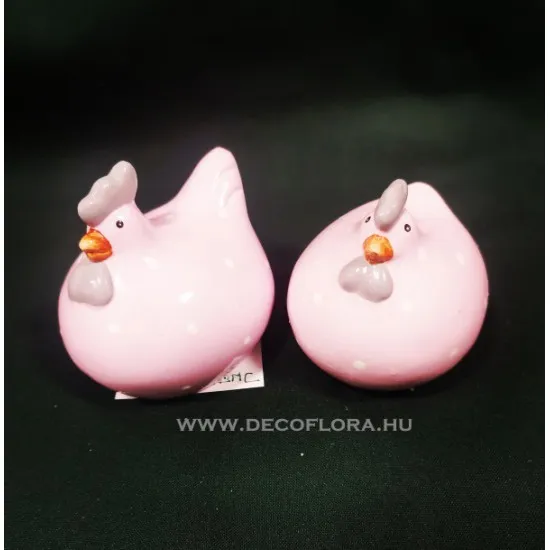 Kerámia kakas és tyúk 8,5 cm