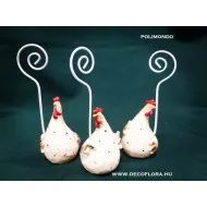 Poli kakas hosszú nyakú képtartóval 11 cm