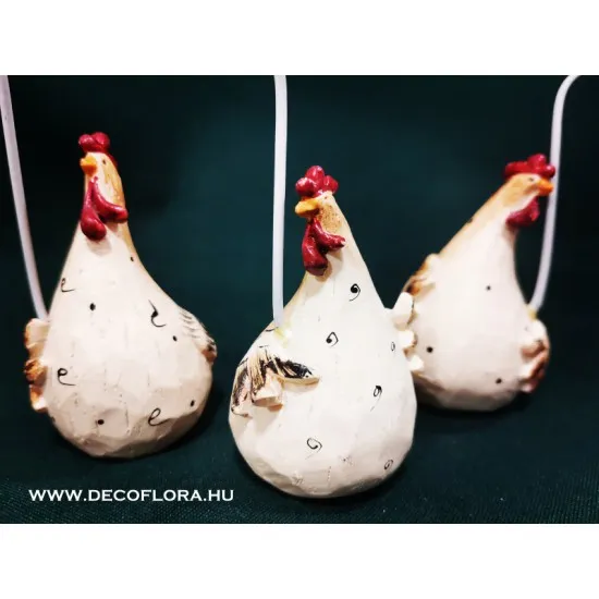 Poli kakas hosszú nyakú képtartóval 11 cm