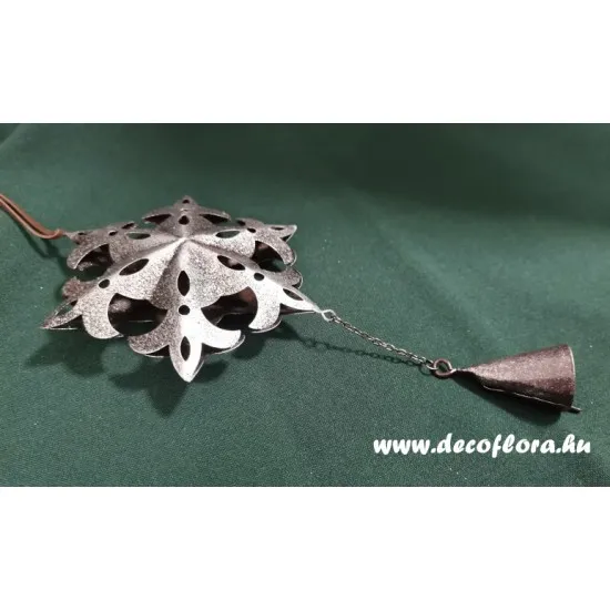 Acél függődísz-karácsonyfadísz 25 cm