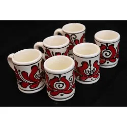 Korondi mázas virágos kupica