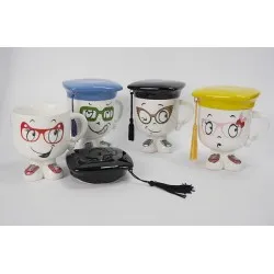 Ballagós bögre lábakkal kerámia tetővel