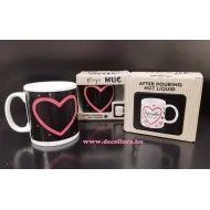 Hőre változó bögre 300ml díszdobozban "Szívembe zártalak"
