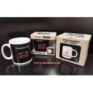 Hőre változó bögre 300ml díszdobozban "Üzeneted van"