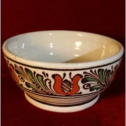 Korondi mázas -festett kerámia tál 13*7 cm